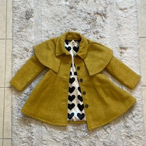 OshKosh Yellow Button Pea Coat Size 4T EUC